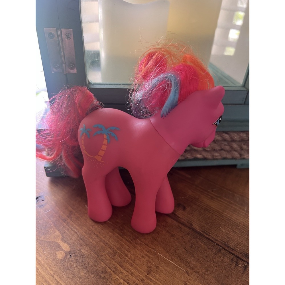 Vtg My Little Pony MLP G1 '87 Tropical Ponies Pina Colada Palm Trees Pink Hasbro